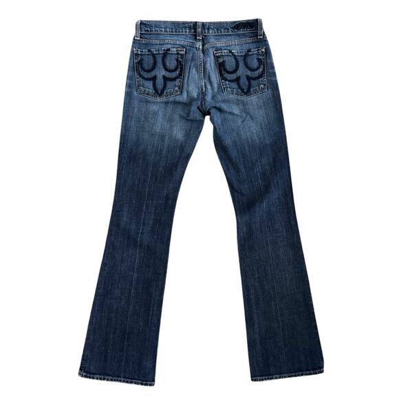 DPD Bootcut Jeans Women's Sz 27 Y2K Embroidered pockets 90s Vintage Retro - Picture 1 of 11